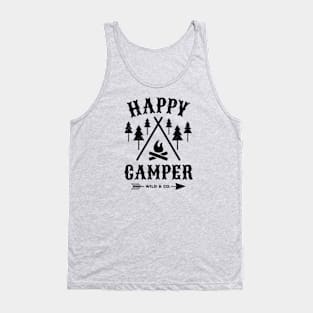 Happy Camper (Black) Tank Top